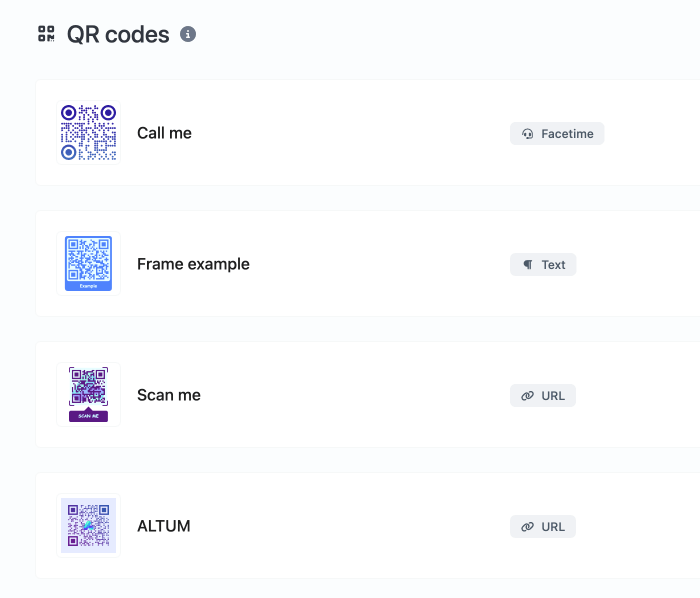 Az alkalmazás QR kód rendszerének képernyőfotója